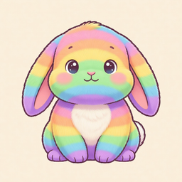 Rainbow bunny